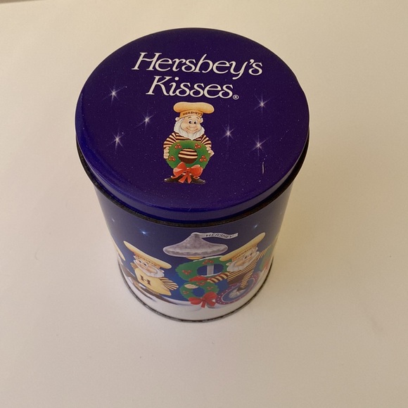 Vintage 1993 HERSHEY’S Holiday Classic Series Round Canister Tin #5 Elves Xmas - Picture 9 of 14